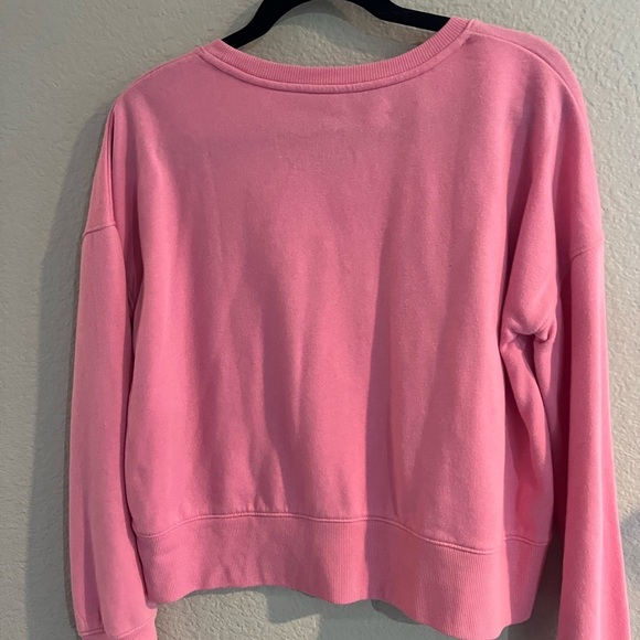 NWOT, Thereabouts Crop French Terry sweatshirt, pink, long sleeve.  XL P - Picture 3 of 3